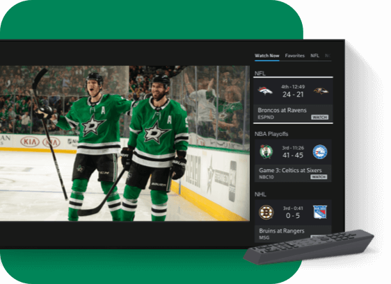 Hockey players in green uniforms